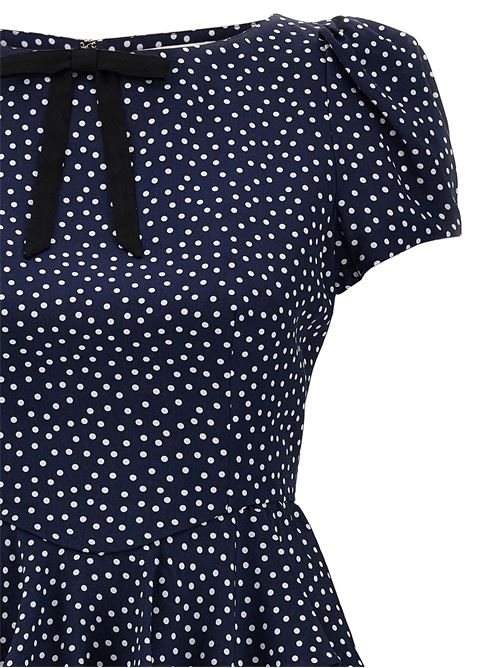 Polka dot print silk dress ALESSANDRA RICH | FABX4007F45101944